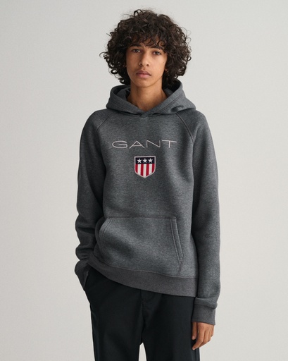 [Gant 906652/95] (boys Archive Shield Hoodie Anthra) 035597