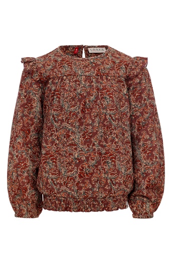 [Looxs 2331-7108-800] (girls Little Crinkle Top  Block print) 037590