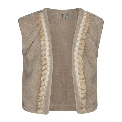 [Kiezeltje kz9071] (girls Gilet Teddy Sand) 037705