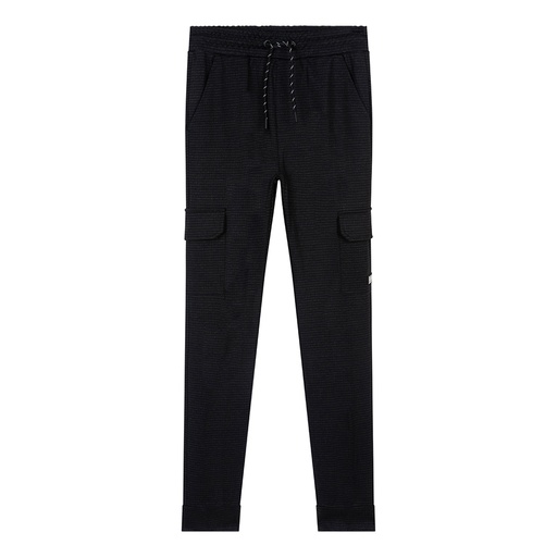 [Indian Blue Jeans ibbw23-2959] (boys Jog Cargo Pant Check Black) 037788