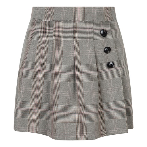 [Indian Blue Jeans ibgw23-6127] (girls Checked Pleated Skirt Black) 037812