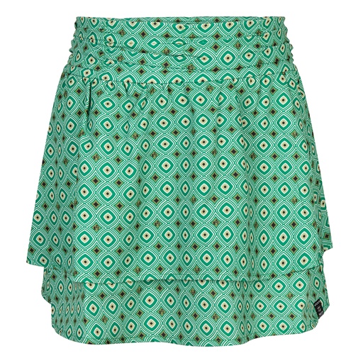 [Indian Blue Jeans ibgw23-6130] (girls Skirt Geometric Print 604/grass green) 037813