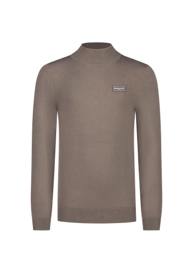 [Ballin 23037801] (boys Mockneck With Badge 53/taupe) 037854