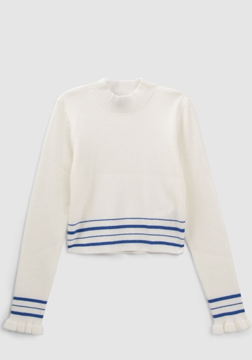 [IKKS XX18054] (girls Pull Cote Blanc) 038008
