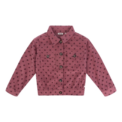 [Daily7 D7G-W23-1001/489] (girls Jacket Corduroy Dot Mauve mist) 038037