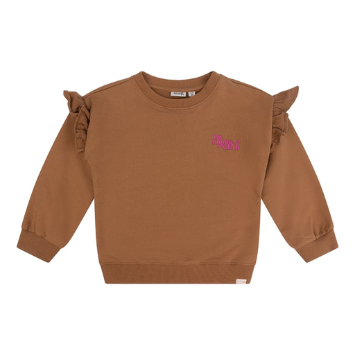 [Daily7 D7G-W23-4007/764] (girls Organic Sweater Oversized Brown ) 038051
