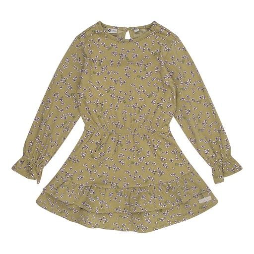 [Daily7 D7G-W23-6201/654] (girls Dress Mille Fleur Olive) 038057