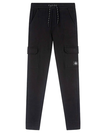 [Indian Blue Jeans ibbw23-2958] (boys Jog Cargo Pant      Black) 039724
